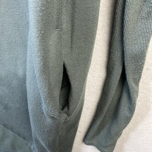 Athleta Purana Wrap Sweatshirt Womens S Oversized Olive Green Hoodie Trendy Cozy - Picture 7 of 11